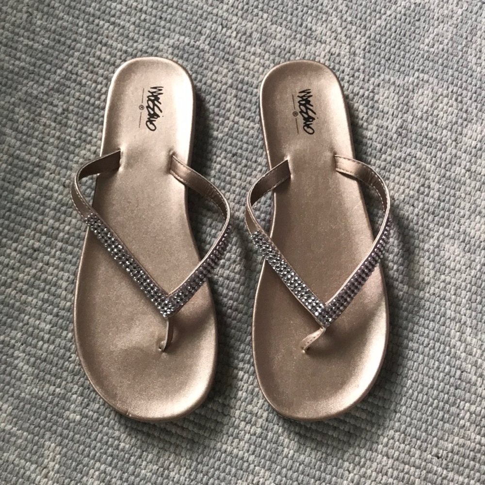 Gold Flip Flops